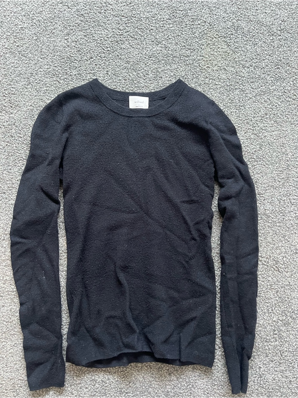 Wilfred Black Crewneck Knit Top